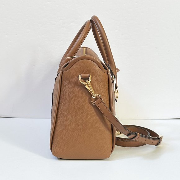 Michael Kors Carine Large Satchel Shoulder Crossbody Bag Brown - Picture 10 of 14